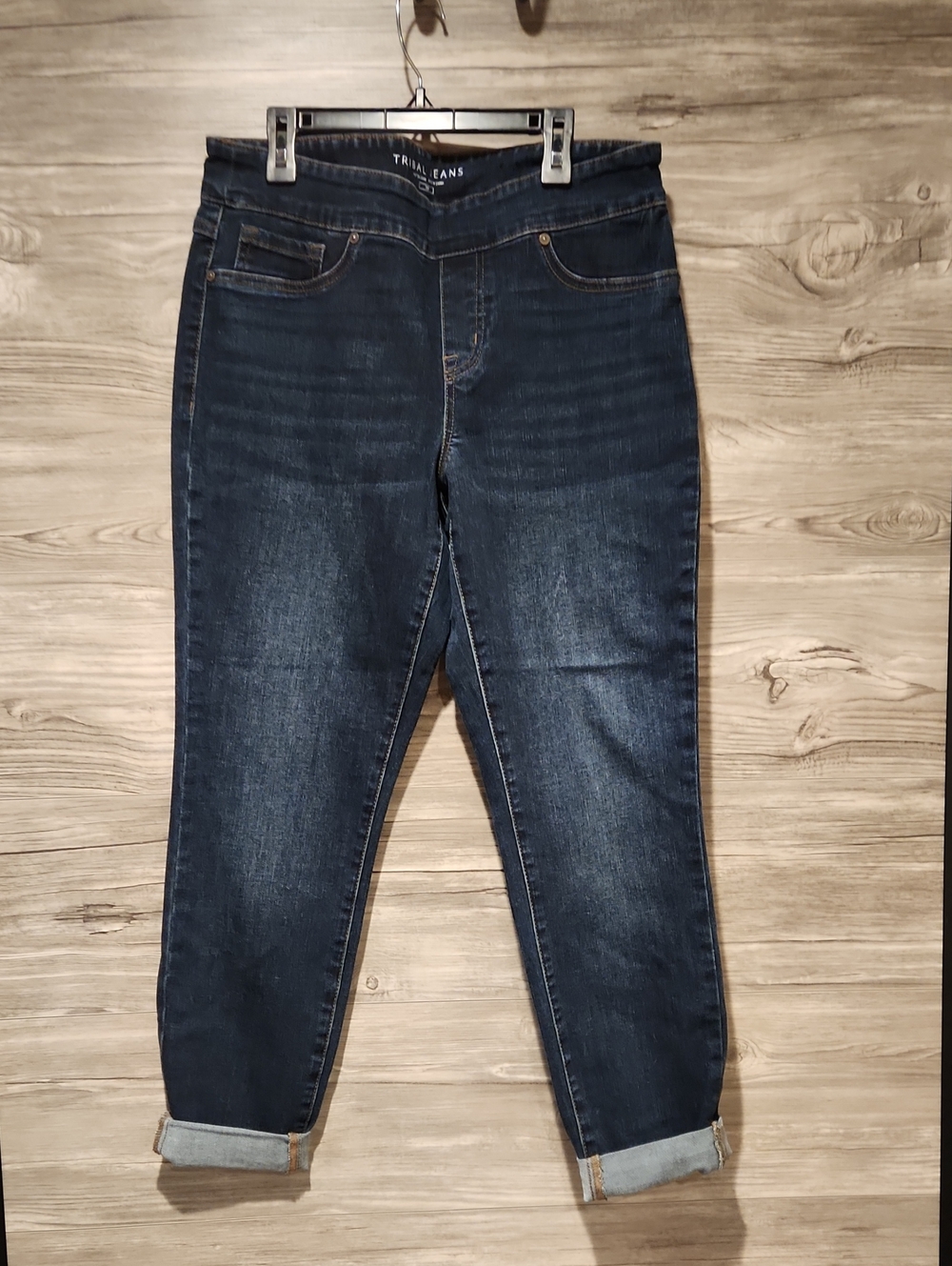 Petite Dark Indigo Boyfriend Jeans — Relaxed Fit